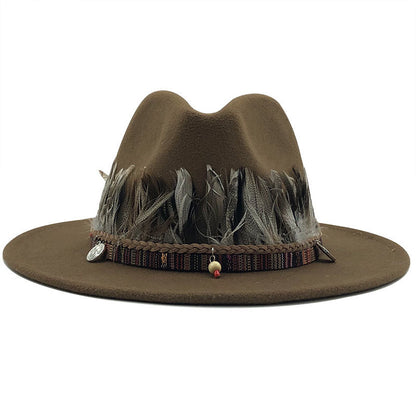 Ladies jazz woolen hat Top hat - Urban Caps 