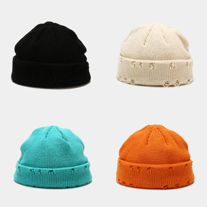 Chic and Cozy: Hole-Knitted Wool Hat for Effortless Style - Urban Caps 