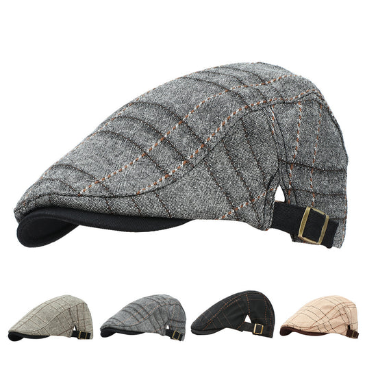 British Style Cotton Beret – Adjustable Outdoor Windproof Cap - Urban Caps 