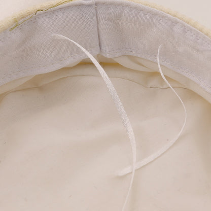 Solid Color Pearl Chain Korean Style Peaked Beret Cap - Urban Caps 