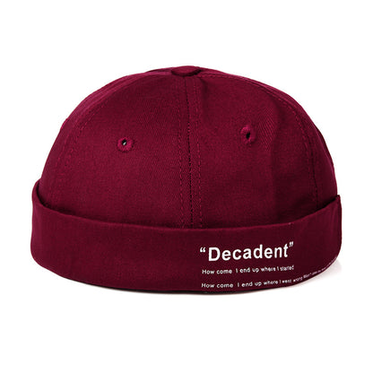 "Sleek Dome Rimless Melon Leather Hat: Contemporary Elegance for Every Occasion - Urban Caps 