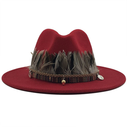 Ladies jazz woolen hat Top hat - Urban Caps 