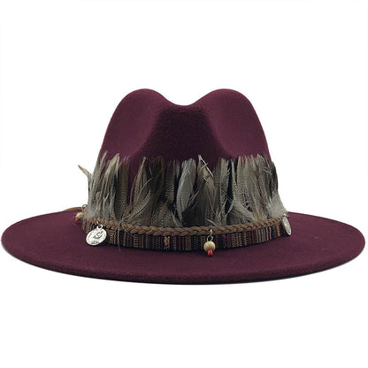 Ladies jazz woolen hat Top hat - Urban Caps 
