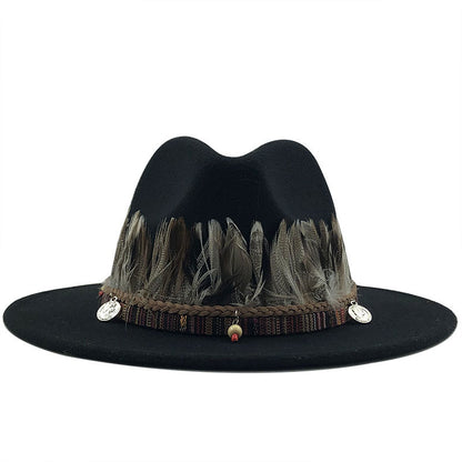 Ladies jazz woolen hat Top hat - Urban Caps 