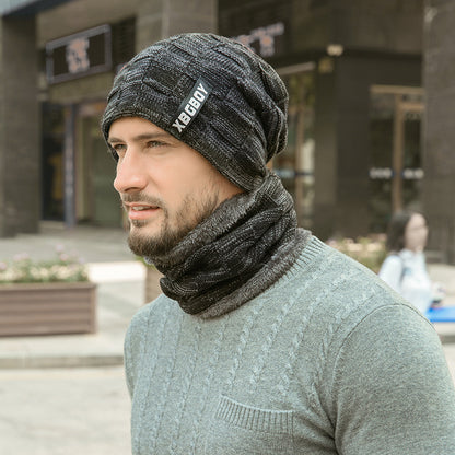 Velvet Knit Hat with Collar Set: Winter Warmth and Style - Urban Caps 