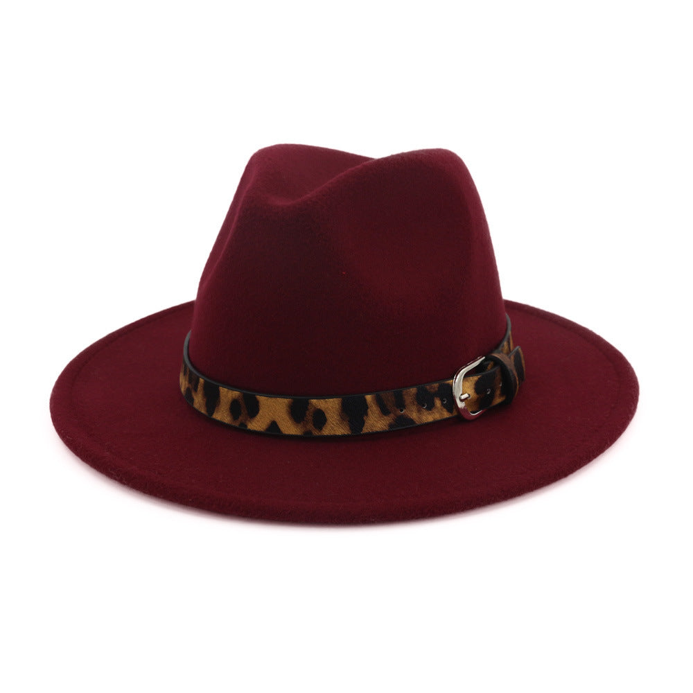 Fedora hat leopard print hat display picture 2