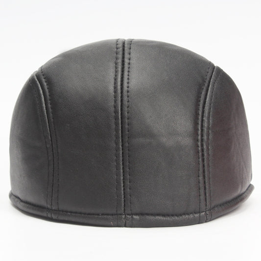 Vintage Pu Leather Solid Beret Cap - Urban Caps 