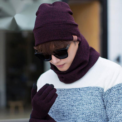 Velvet Padded Hat, Scarf, and Gloves Set: Three-Piece Winter Warmth - Urban Caps 