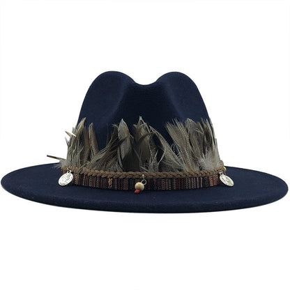 Ladies jazz woolen hat Top hat - Urban Caps 
