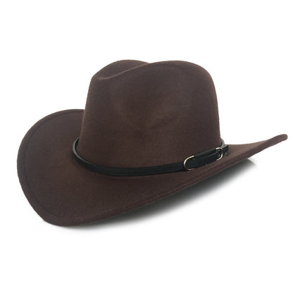 Vintage Autumn And Winter Men's Woolen Western Cowboy Hat - Urban Caps 