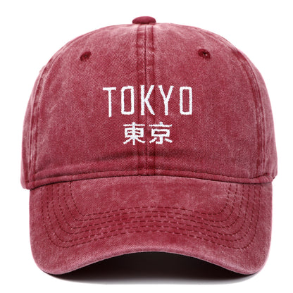 New Retro Washed Simple Tokyo Letters Hat - Urban Caps 