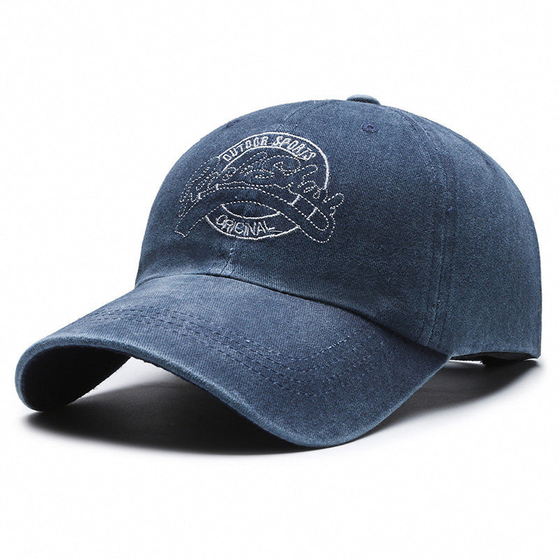 All-match Washed Denim Baseball Cap Distressed Hat Outdoor - Urban Caps 