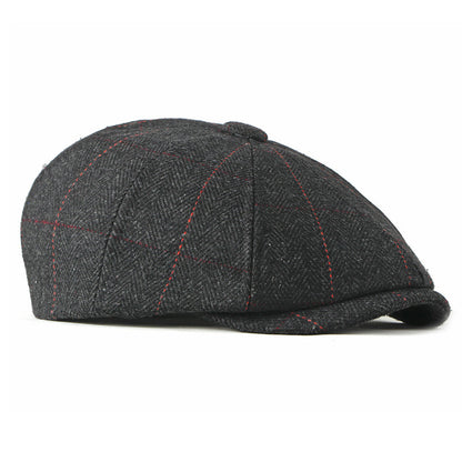 Women’s Wool Octagonal Painter Hat – Stylish Autumn/Winter Beret | Adjustable Fit - Urban Caps 