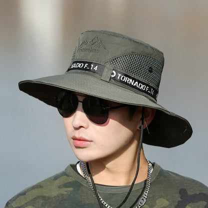Mountaineering Fishing Sunscreen Travel Breathable Large Eave Visor Hat For Men - Urban Caps 