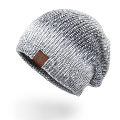 Knitted Gradient Tie-dye Warmth Rainbow Fashion Woolen Hat Women - Urban Caps 