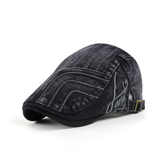 Washed Cotton Vintage Beret – Adjustable Duckbill Cap - Urban Caps 