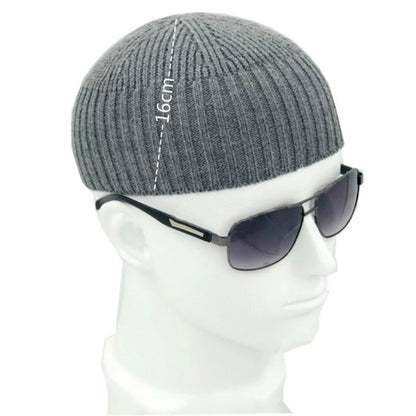 Short Cotton Knit Hat Men's Winter Woolen Thread - Urban Caps 