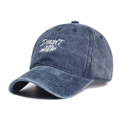 Washed Cotton Embroidered Hat Old Dad Hat - Urban Caps 