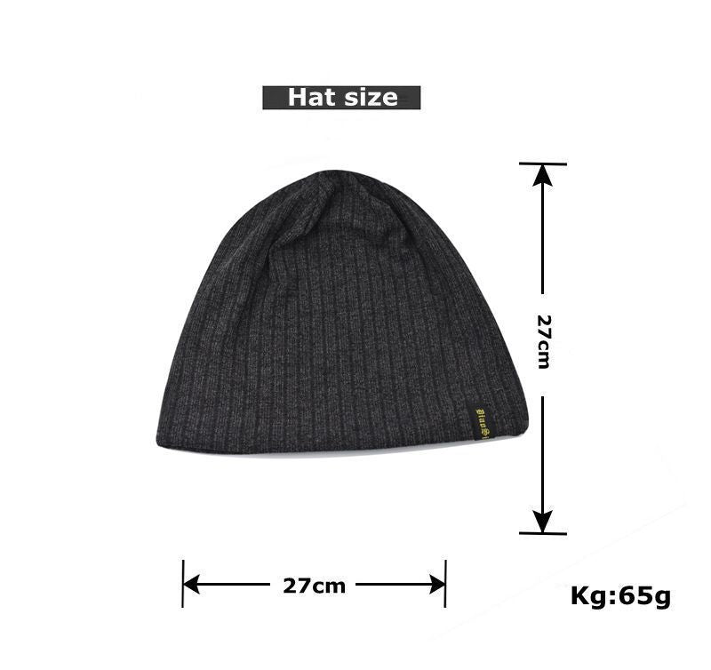 Baotou Thin Letter Embroidery Knitted Pile Hat - Urban Caps 