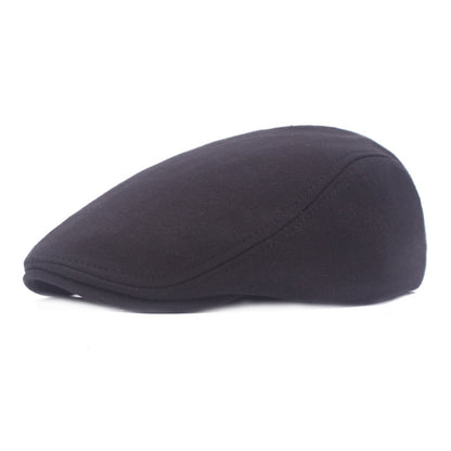 Men’s Adjustable Wool Felt Peaked Cap – Minimalist Tapered Style - Urban Caps 