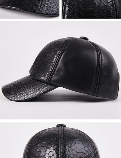 Autumn and Winter High-End Leisure Leather Hat