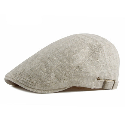New Style Hat British Retro Cotton And Linen Beret Casual - Urban Caps 