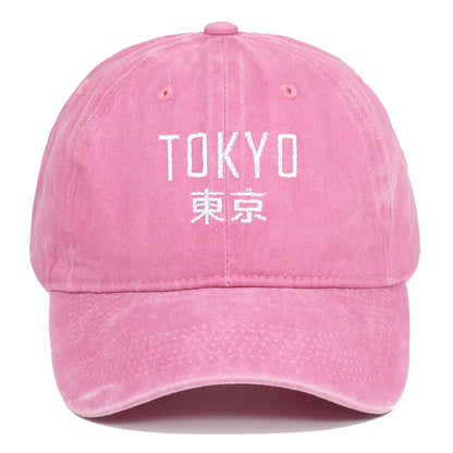 New Retro Washed Simple Tokyo Letters Hat - Urban Caps 
