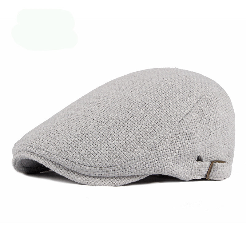 Breathable Cotton And Linen Beret Male British Retro - Urban Caps 
