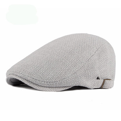 Breathable Cotton And Linen Beret Male British Retro - Urban Caps 