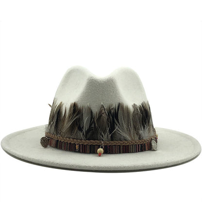 Ladies jazz woolen hat Top hat - Urban Caps 