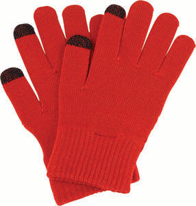 Acrylic Knit Touchscreen Smart Gloves with Ribbed Cuff – Unisex