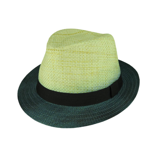 Dip Dyed Paper Trilby Hat – Lightweight Summer Fedora Style