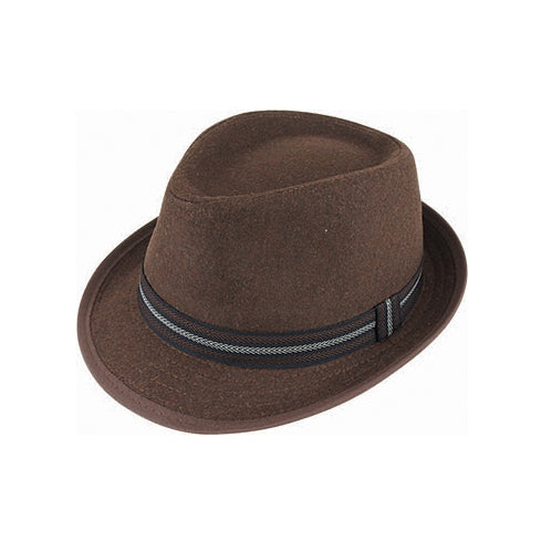 Harold Wool Blend Trilby Hat with Ribbon Band and Printed Lining – Avenel