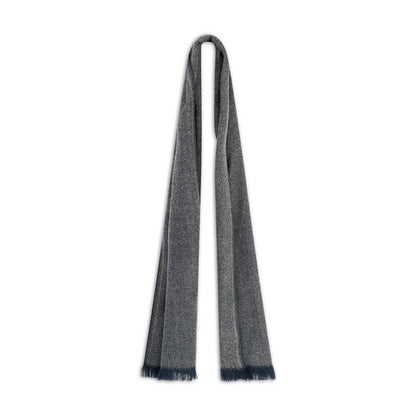 River – Two Tone Brushed Acrylic Scarf with Short Fringe