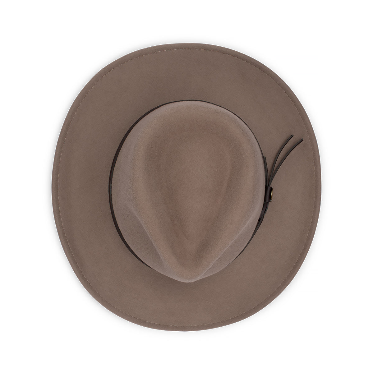 CRAIG – CRUSHABLE WOOL FELT OUTBACK w FAUX LEATHER & SNOWY RIVER PIN