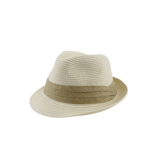 Mack Men’s Crushable Braided Trilby Hat with Inner Size Adjuster