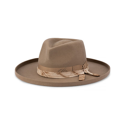 Phoenix – Structured Wool Felt Hat with Teardrop Crown and Turned Edge Brim