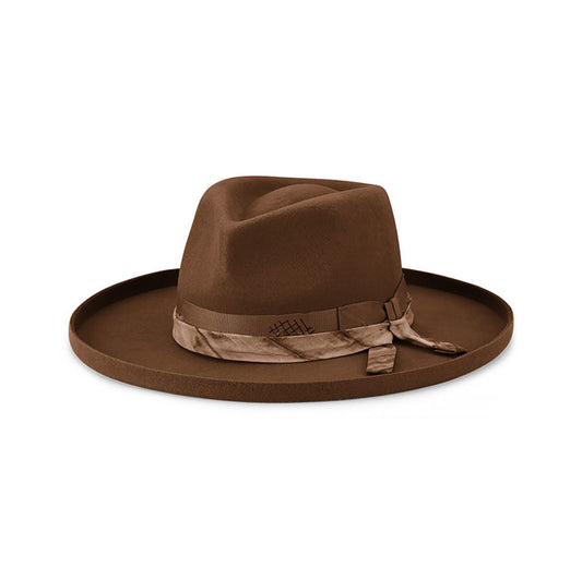 Phoenix – Structured Wool Felt Hat with Teardrop Crown and Turned Edge Brim