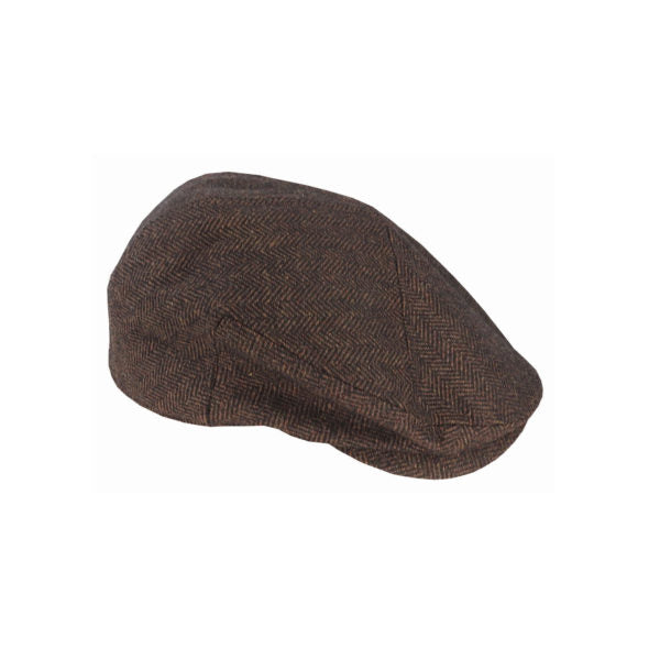 Quinn Wool Blend 5-Piece Herringbone Cheesecutter Cap