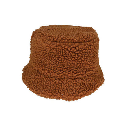 Milo Plush Casual Bucket Hat – Unisex Soft Fleece Winter Hat