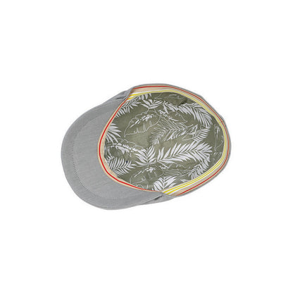 Aspen Linen Cotton Blend Flat Cap with Printed Cotton Lining