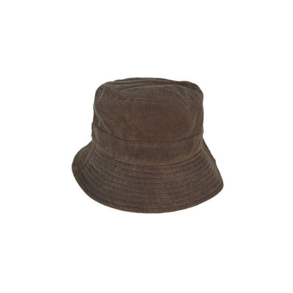 Avenel Phillips Waxed Cotton Bucket Hat with Small Brim and UPF 50+ Protection