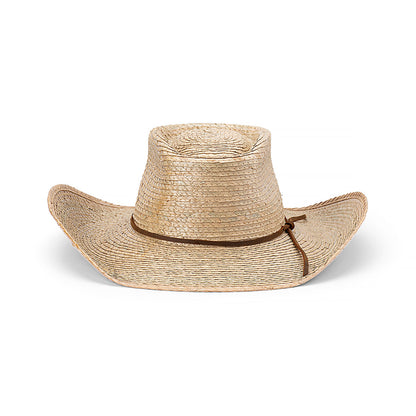 Billabong Palm Straw Camp Drafter Hat with Wide Brim and Suede Trim