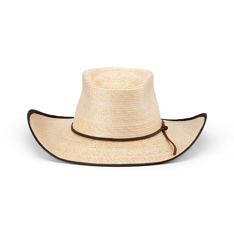 Billabong Bound Palm Straw Camp Drafter Hat with Bound Edge Brim and Suede Trim
