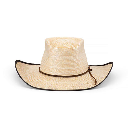Billabong Bound Palm Straw Camp Drafter Hat with Bound Edge Brim and Suede Trim