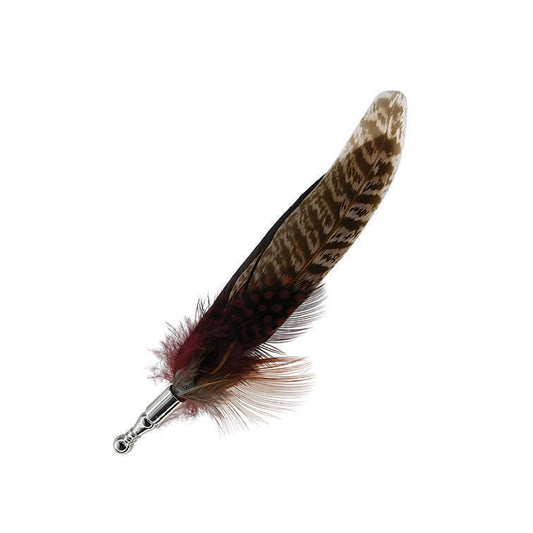 Genuine Feather Lapel Pin – Real Feather Accessory with Fastener for Hats, Scarves, and Collars
