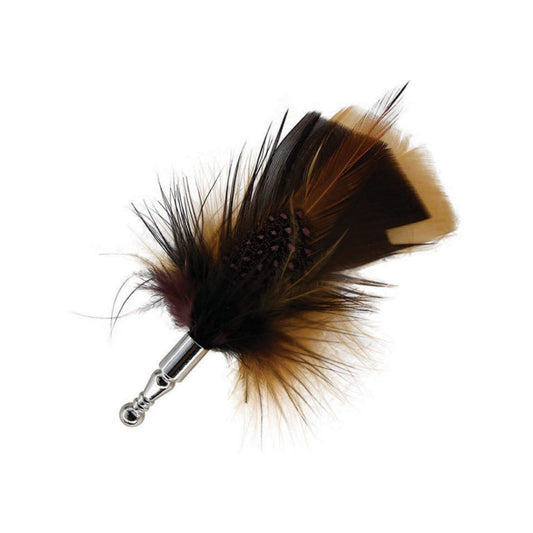 Genuine Feather Lapel Pin – Real Feather Accessory with Fastener for Hats, Scarves, and Collars