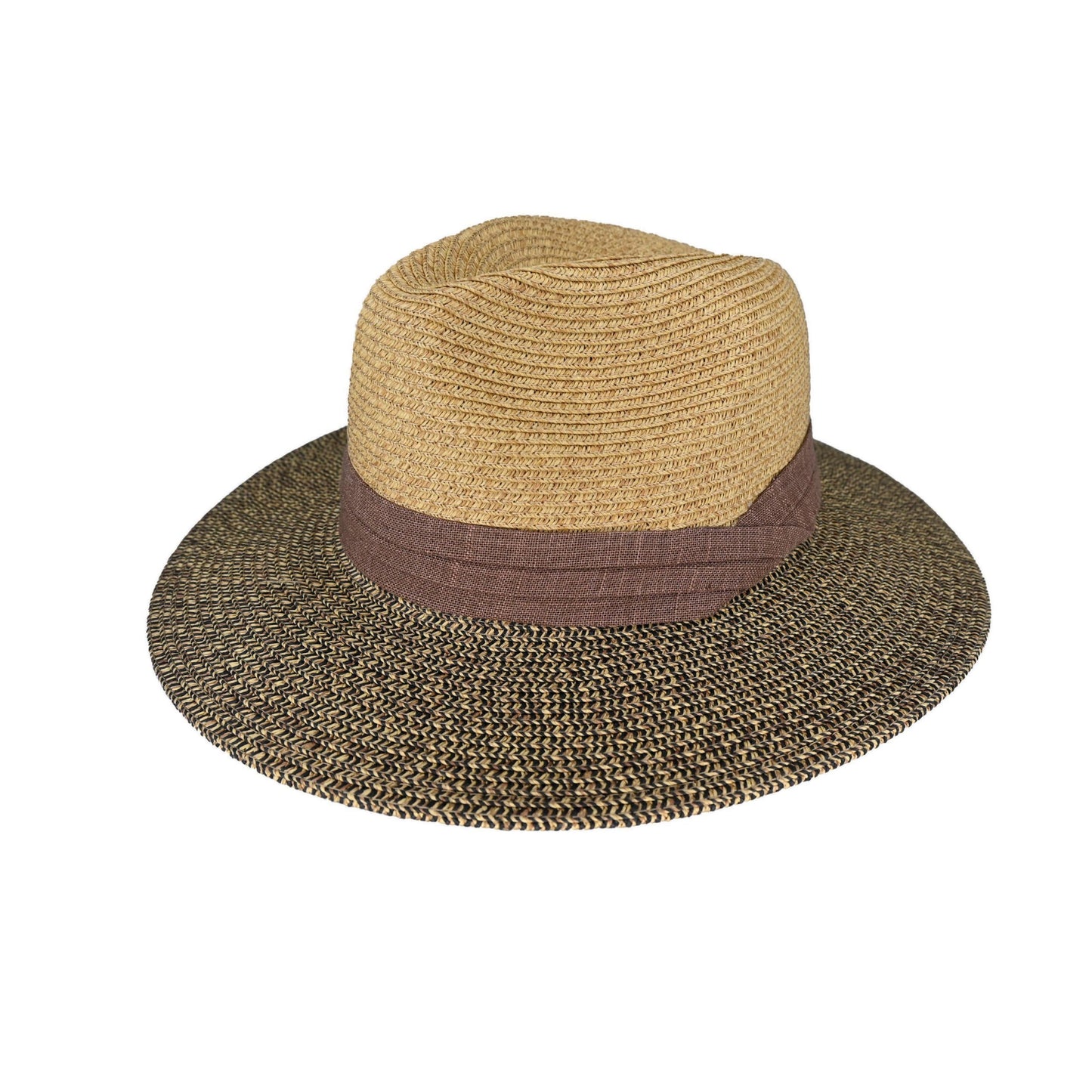 Essex Two-Tone Braided Safari Hat with Linen Pleat Band – UPF 50+ Protection
