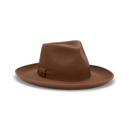 Bennett Wide Brim Crushable Hat in Australian Wool Felt with Water Repellent Finish