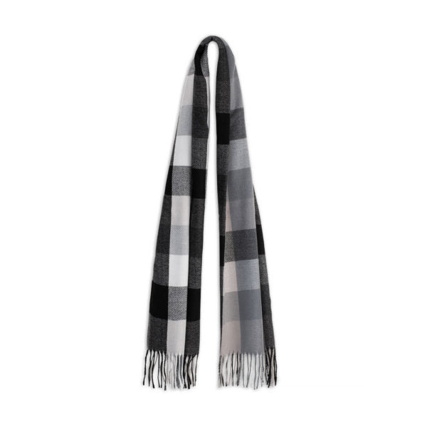 Avenel Piper Wide Check Brushed Scarf with 8cm Fringe